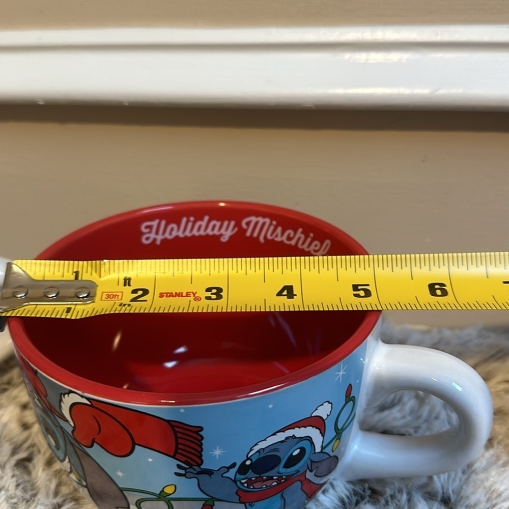 Disney Stitch Ceramic 2 Soup Mugs & Holiday socks - Picture 10 of 11